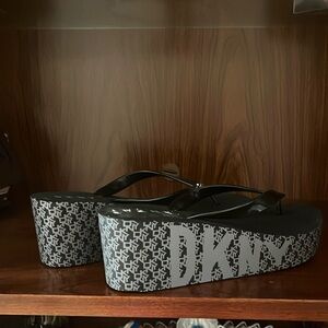 Black DKNY wedges
